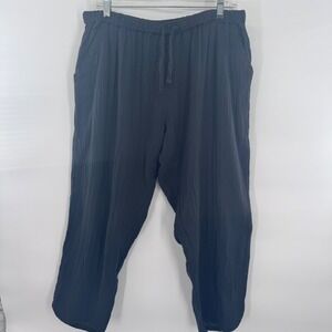 Pact French Coastal Gauze Tapered Pull On Pants Sz XL Cotton Blue Organic Cotton